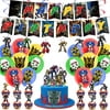 Transformers Party Decorations, Transformers Birthday Party Supplies Includes Birthday banner, Cake Topper, Cupcake Topper, Balloon(B)