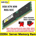 thumbnail image 2 of DDR4 4GB 8GB 16GB 32GB 64GB Server Memory Ram PC4 2133 2400 2666 2933 3200Mhz 1.2v 288Pin REG ECC Ram Fit X58 X79 Motherboard, 2 of 4