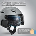 thumbnail image 4 of Casco de esquí Odoland con gafas, visera de snowboard, gris oscuro, 4 of 9