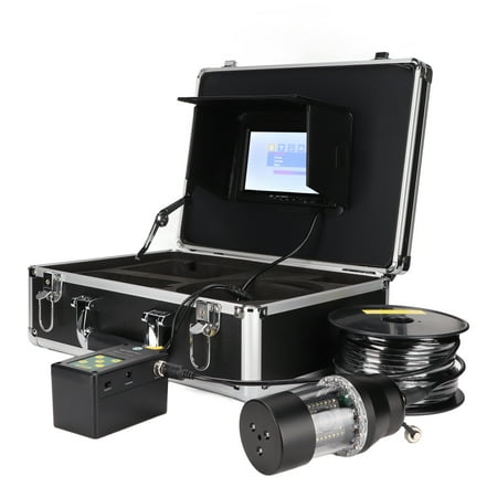 

Fishing Camera IP68 Waterproof 7inch 38 LEDs Underwater Fishing Camera With Sun Visor For Swimming US Plug