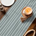 thumbnail image 4 of Sage Green Striped Table Runner 108 Inches Long,Farmhouse Vintage Green Stripes Cotton Linen Table Runners Dresser Scarves,Fabric Tabletop Scarf Furniture Cover for Home Dinner Party 13"x108", 4 of 9