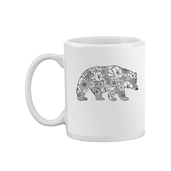 Floral Bear In Zentangle Style Mug - Image by Shutterstock