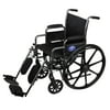 Medline K3 Basic Wheelchair with Desk Length, Removable Armrests and Elevating Leg Rests (16" x 16" Seat)