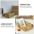 thumbnail image 4 of landege 1Pc Storage Baskets Imitation Rattan Woven Baskets Storage Boxes (Beige), 4 of 11