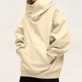 thumbnail image 2 of CharmCyan Oversized Pullover Hoodie for Men and Women with Large Front Pocket Soft Fleece Lined Sweatshirt for Everyday Comfort and Warmth Beige L, 2 of 2