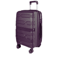 thumbnail image 1 of TRAVLR 100% PP Break Resistant Lightweight Expandable 24" Checkin Luggage Trolley -Purple Grey, 1 of 6
