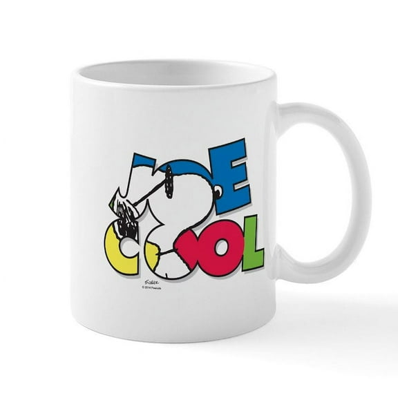 CafePress - Snoopy Joe Cool Large Mug - 11 oz Ceramic Mug - Novelty Coffee Tea Cup