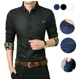 thumbnail image 3 of Camisa De Manga Larga Estampada Con Puños Para Hombre, 3 of 8