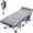 Cozy Gray Cot with 2-Sided Mattress, variant on Slsy Folding Camping Cots with 3.3 Inch 2 Sided Mattress, 75"* 28" Folding Bed Cot with Carry Bag, Folding Sleeping Cot Guest Bed