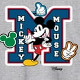 thumbnail image 3 of Disney - Mickey Mouse - Large Letter M Collegiate - Men's Long Sleeve T-Shirt, 3 of 5