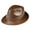 Khaki, variant on Black Fedora Hat Men Genuine Leather Jazz Cap Autumn Winter British Casual Wide Brim Hat ,Classic Design