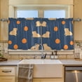 thumbnail image 2 of Yayeee Kitchen Curtains Tier Set of 2 Light Filtering 57"x24" Over Sink Window Panels, Blue Capybaras, 2 of 7