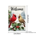 thumbnail image 4 of JOOCAR Welcome Cardinal Birds on Holly Branch Garden Flag for Winter Christmas Home Outdoor Garden Yard Door Decor 12x18 inch, 4 of 5