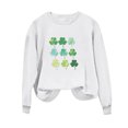 thumbnail image 2 of Jsaierl Chandails en Molleton pour Femmes Jour de la Saint-Patrick Imprimé Trèfle Chanceux Pulls Décontractés Manches Longues Col Rond Hauts Tendance Chandail en Molleton de Vacances, 2 of 3