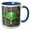 Blue/White, variant on 3drose, Female Luna Moth Insect - Na02 Aje0297 - Adam Jones, 11oz Two-tone Black Mug