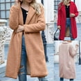 thumbnail image 7 of Women's Fuzzy Fleece Lapel Open Front Long Cardigan Coat Warm Winter Outwear Jackets for Women Womens Clothes, 7 of 7