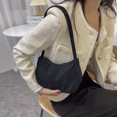 thumbnail image 1 of ¡Novedad de 2022! Bolso de pana para mujer bolsos de hombro Likrtyny para axilas de Color sólido bolso de diseñador de lujo con entramado bolso de compras para mujer par, 1 of 9