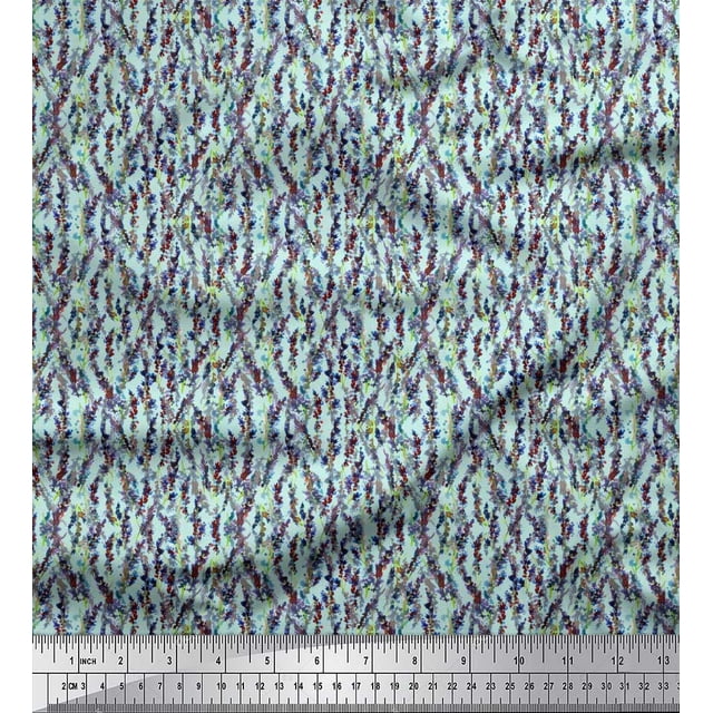 Soimoi Poly Georgette Fabric Floral Shirting Decor Fabric Printed Yard 42 Inch Wide