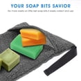 thumbnail image 3 of Soap bags and soap bags of different roughness for showers, body washes, bath sponges, exfoliating soap bagsGrey + Black, 3 of 7