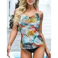 thumbnail image 3 of Floral Printed Tankini Tops for Women Strappy Racerback Swim Top No Bottom (S-XXL), 3 of 6