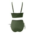 thumbnail image 3 of HAIJIE Women's Bikini Set Push Up Swimsuit with Boho Trim 4 Way Bikini Swimsuits Cover Ups Summer Dress for Wife Girlfriend Soft Lightweight Beach Dress (Green,M), 3 of 4