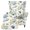Retro Starfish Conch Coral, variant on COEQINE Wingback Chair Cover Retro Hummingbird Floral Wing Backed Chair Slipcover, Separate Cushion Cover, Stretch Furniture Protector, Machine Washable, Non-Slip