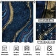 thumbnail image 5 of Abstract Navy Blue Marble Shower Curtain Modern Luxury Art Agate Stone Watercolor Gold Line Bathroom Curtain Waterproof Fabric Bathtub Sets Home Decor Bath Curtain 72"x72", 5 of 6
