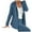 Fall Clothes Blue, variant on Womens Knitted Ribbed Fall Clothes, Zip Up Sweatshirts for Women Fashion Loose Fit Solid Color Side Slit Long Sleeve Pullover Hoodies