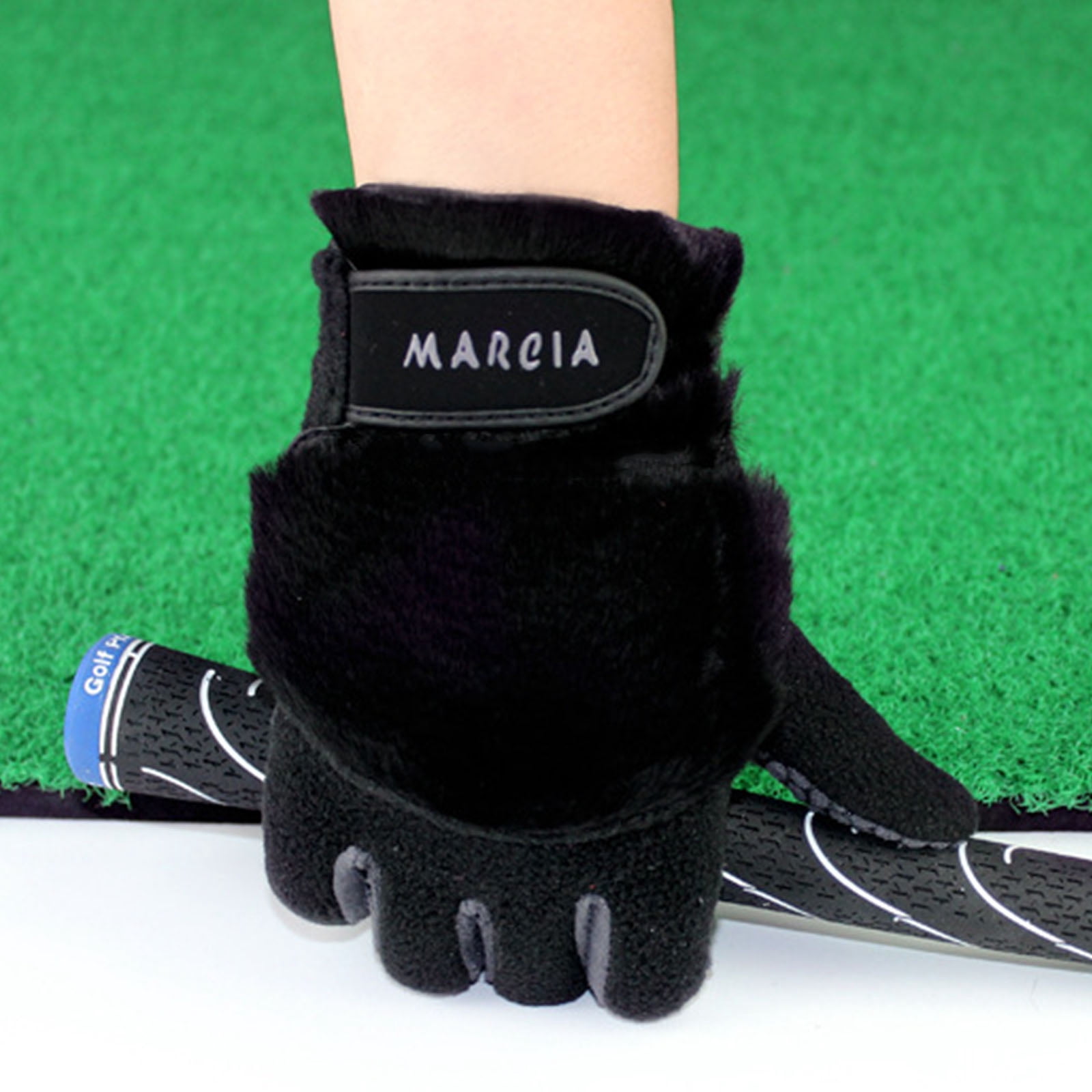 Techinal Fashion Women Winter Warm Gloves Faux Fur Suede Touch Gloves Thick Plus Velvet Embroidery Female Driving Skiing Gloves