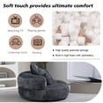 thumbnail image 3 of Villeston Oversized Bean Bag Chair for Adults & Kids, Chenille Lazy Bean Bag Sofa with Wrap-Around Backrest & Pillows for Bedroom, Living Room, Playroom,Dark Gray, 3 of 5