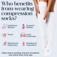thumbnail image 5 of Doctor's Choice Over The Calf Women's Compression Socks, Medium, Women's Shoe Size 6-10, 1 Pack, 5 of 10