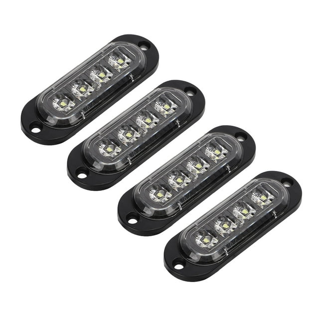 Luces de Posición laterales, 4 piezas luces laterales para camión alto brillo 3000k ip65 led impermeables fácil instalación luz de flash de emergencia para camión de 12 a 24 V 24 V