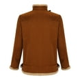 thumbnail image 5 of ManxiVoo Winter Coats for Men Leather and Integrated Lamb Men's Jacket with Thickened Suede Jacket for Warmth Jackets for Men Yellow XXXXXL, 5 of 5