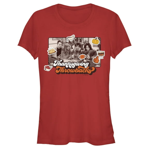Junior's Friends Thanksgiving Throwbacks Scene Graphic T-Shirt