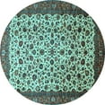 thumbnail image 1 of Ahgly Company Indoor Round Persian Light Blue Traditional Area Rugs, 3' Round, 1 of 4