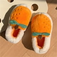 thumbnail image 6 of lnmuld Kids Slippers Girls Winter Slippers Soft Sole Non Indoor Cozy Home Comfort Cute Orange Design Warm Slippers for Teen Girls Slippers for Kids Size:, 6 of 7