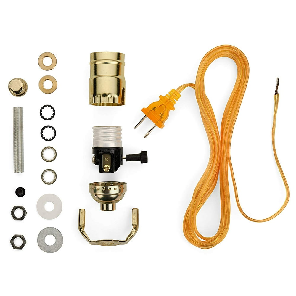 Lamp Base Socket Kit - Electrical Wiring Set to Make, Repair and