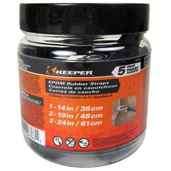 Hampton Products-Keeper 06363 EPDM Rubber Strap, 5-Pc.