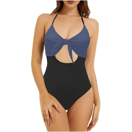 STETMN Womens One Piece Swimsuit Bathing Suit Flattering Cheeky High Cut Out Cute Retro Swimwear