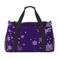 thumbnail image 1 of Fotbe Crystal Purple Snowflake Bolsa de Viaje con Estampado, Bolsa de Fin de Semana para Mujer con Compartimento para Zapatos, Bolsa de Gimnasio con Bolsillo Húmedo, 1 of 7