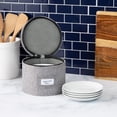 thumbnail image 5 of China Storage Container for Saucer, Bowls, and Appetizer Plates - 7" W x 5.5" H - Includes 12 Felt Dividers - Stackable with Hard Shell and Interior Quilted Padding, 5 of 6
