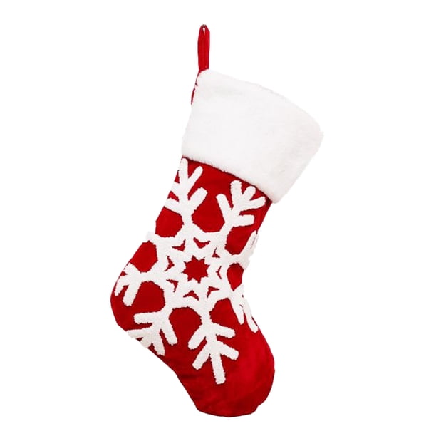 Bearachild Calcetín de Navidad Fiesta Temática Festival Bolsa de regalo de Navidad Chimenea Escaparate Colgante Decoración Prop Candy Fotografía Kits de decoración para fiestas Copo de nieve Bearachild HA069079-03