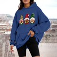 thumbnail image 2 of Wyzesi Chandails en Molleton pour Femmes Automne Orange Noël Chandail en Molleton Manches Longues Imprimé Lettre Décontracté Motif Mignon Noël Imprimé Col Rond Pull Automne, 2 of 4