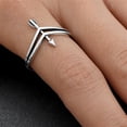thumbnail image 4 of Bow and Arrow Crossbow Ring .925 Sterling Silver Band Jewelry Female Male Unisex Size 4, 4 of 4