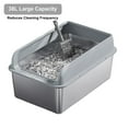 thumbnail image 3 of Large Stainless Steel Top Entry Cat Litter Box with PP Cover & Anti-Track Mat, Super Size 60x40x30cm, Prevents Splatter & Scatter, Easy to Clean, for Multiple Cats,Light Grey, 3 of 7