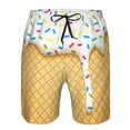 thumbnail image 4 of Kdxio White Ice Cream Pattern Mens Casual Shorts - Drawstring Summer Beach Sports Shorts for Men, 4 of 9