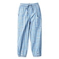 thumbnail image 6 of Kezqiaxn Trousers Pants for Women Summer Checkered Elastic Waist Loose Casual Pants with Pockets Fashion Clothing, 6 of 6