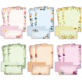 thumbnail image 1 of baomifa-Lined Stationary Set with Envelopes 48 Writing Stationary Paper with 48 Envelopes - Flora Lines Stationary Paper Set Letter Writing Paper, 8.5 x 11 Inch of Each Stationery Paper, 6 Designs As, 1 of 4
