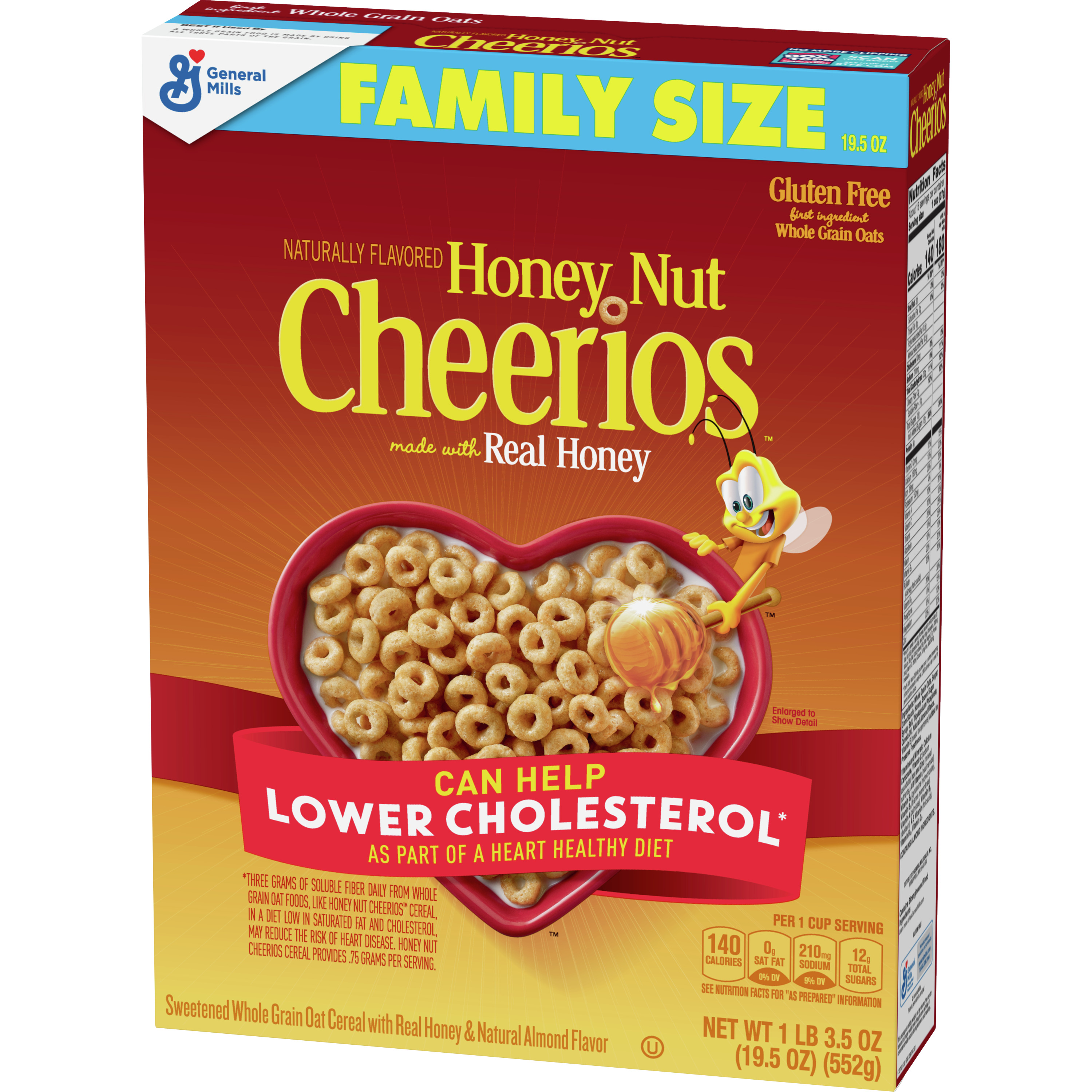 Honey Nut Cheerios Gluten-Free Breakfast Cereal, 19.5 oz - image 3 of 9