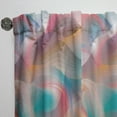 thumbnail image 3 of Designart 'Shining Colour Waves Retro Pattern' Mid-Century Modern Curtain Panel, 3 of 5